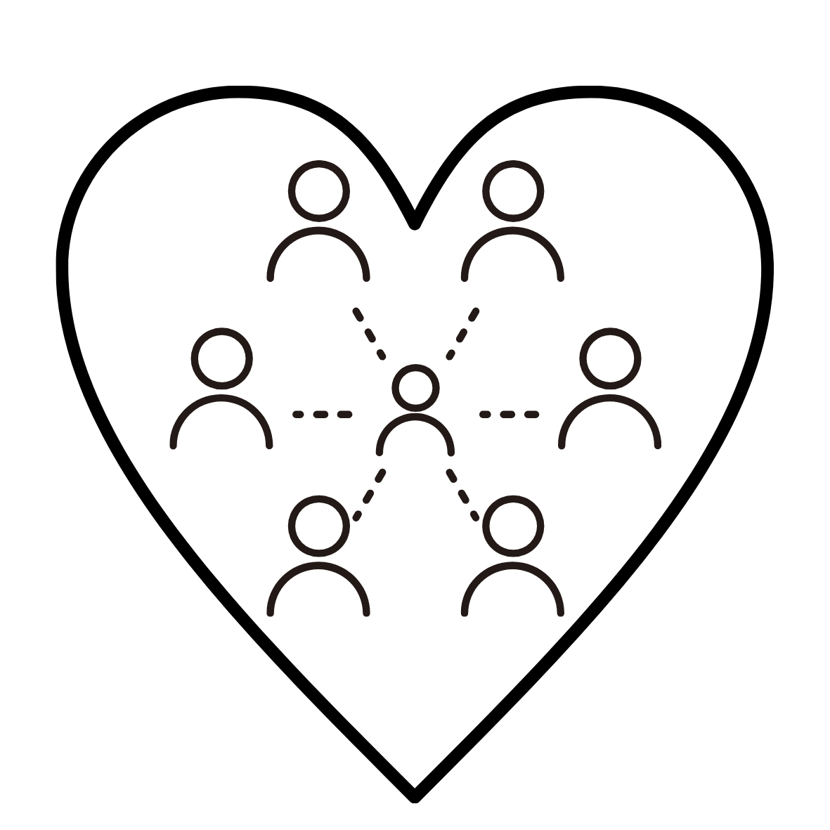 Heart shape with people inside symbolizing connection.
- Kanna's Botanicals LLC