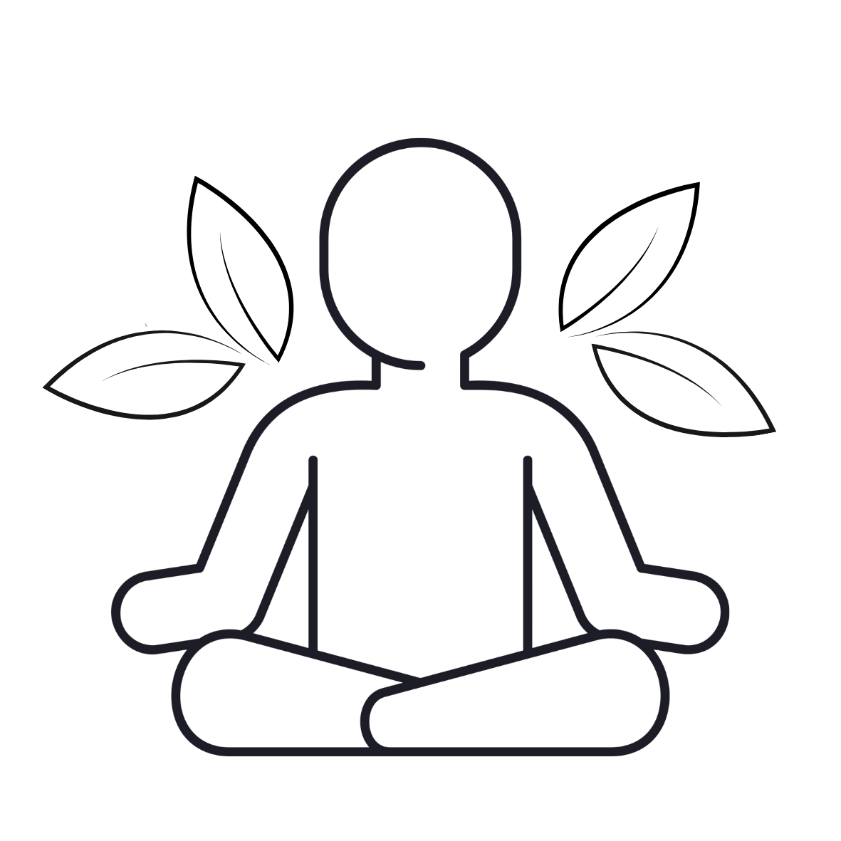 Outline of a person in a meditative pose with leaves to symbolize relaxation.
-Kanna's Botanicals LLC